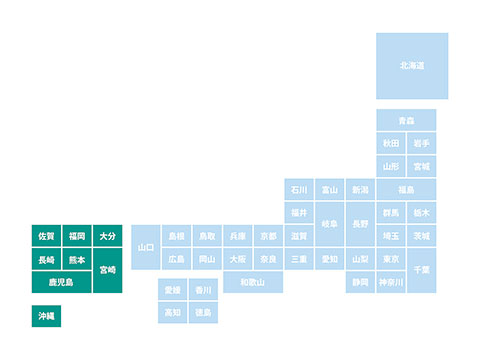 九州・沖縄エリア地図
