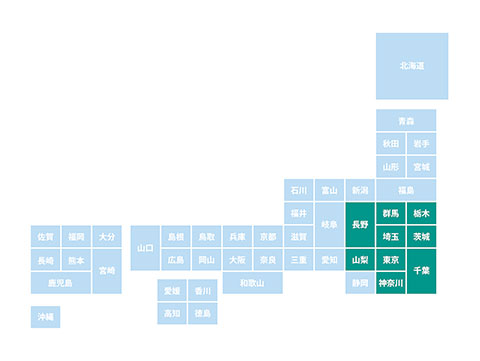 関東・甲信地図